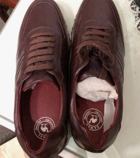 全新骆驼男式休闲鞋，专柜买，牛皮，牛筋底，...