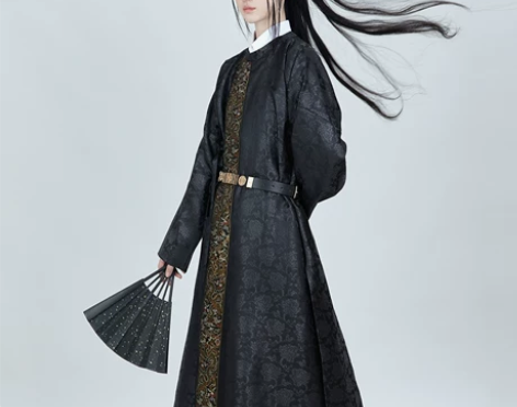 [祥龙戏珠] 织造司原创汉服女圆领袍中长