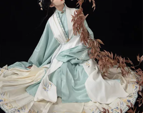 桔屿原创汉服女【楼兰】明制斜襟立领长袄比甲...