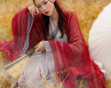 汉服女夏古风红颜广袖齐腰襦裙传统中国风超仙...