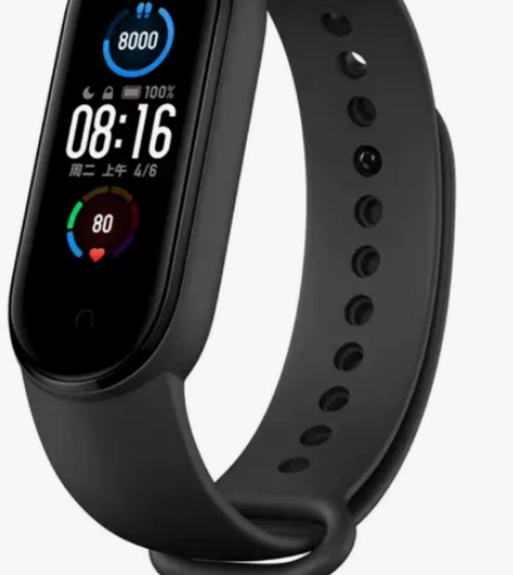 小米手环5标准版,可以记步数,测心率,测压...