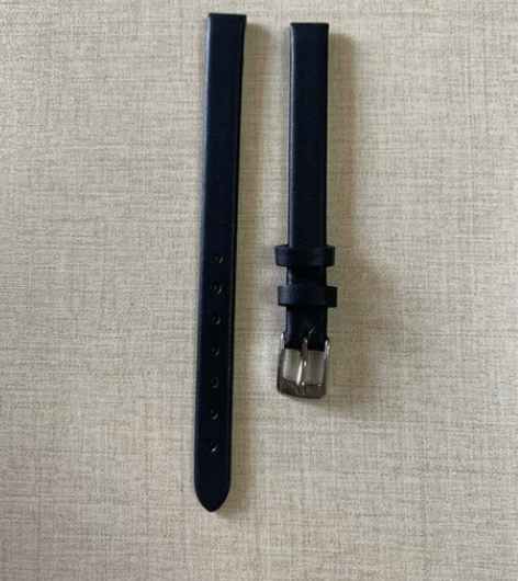 捡漏西铁城表带8mm平口通用真皮表带如假白...