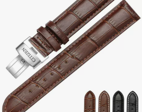 西铁城光动能表带真皮蝴蝶扣手表带23 22...