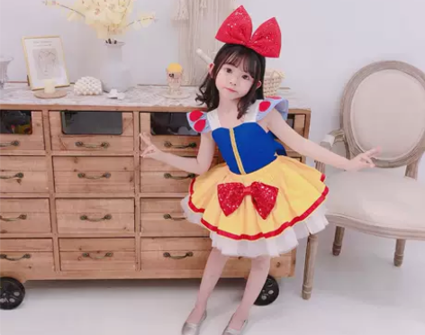 2021新款白雪公主连衣裙美少女蓬蓬裙套装...