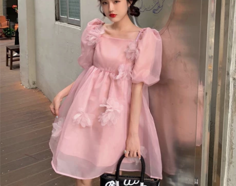 穿过一次 夏季2021新款复古法式公主蓬蓬...