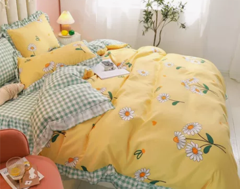 实体工厂清仓贡棉被套200*230荷叶边小...