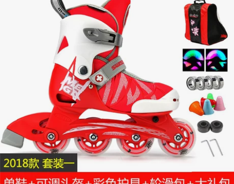 瑞士m-cro轮滑鞋儿童溜冰鞋套装3-6岁...