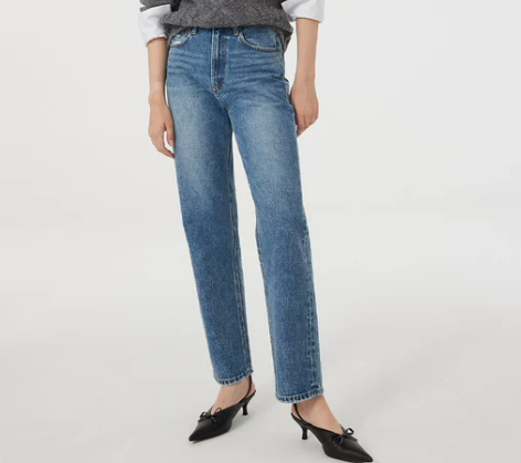 高腰牛仔裤 浅蓝色高腰牛仔ZNE Jean...