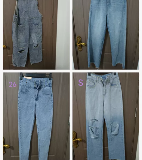 牛仔裤 喇叭裤 阔腿裤 破洞裤 白菜价格拼...