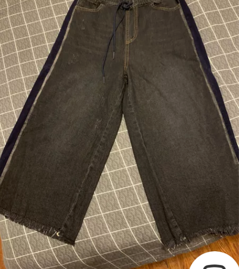 七分阔腿牛仔裤 95新 L号 130斤内毫...