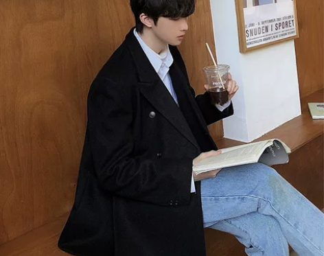 jmhomme毛呢西装外套男士冬季加厚外套...