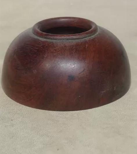 木雕水呈直径7.3厘米 高3.5厘米 原图...