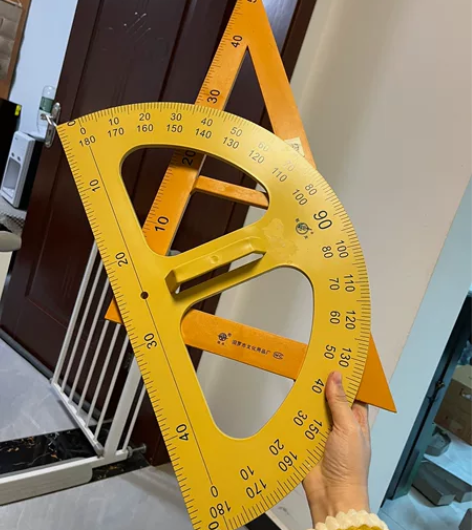 教学工具塑料直角三角板量角器尺子多功能圆规...