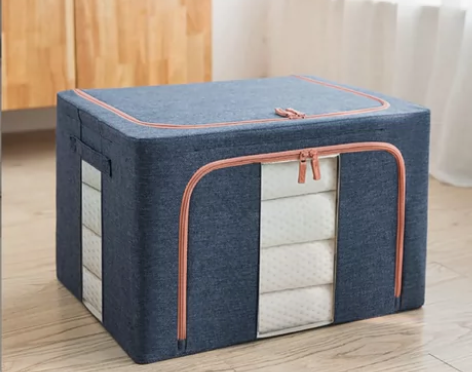 布艺收纳箱 收纳箱布艺加厚牛津布衣服整理箱...