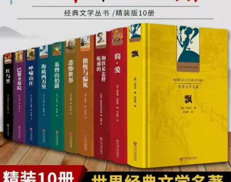 世界十大名著全套原著正版精装巴黎圣母院飘童...