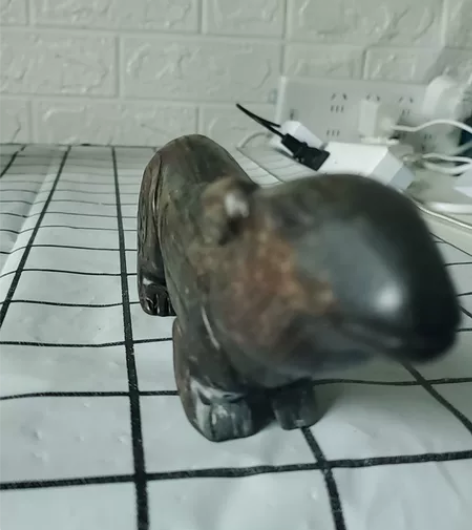 古玩红山文化石玉鼠,古玩收藏,材质温润如玉...