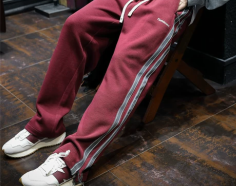 休闲裤子拉链口袋宽松直筒运动裤男加绒冬季潮...