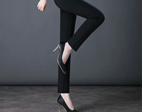 黑色高腰直筒裤女秋冬2023年春季新款小个...