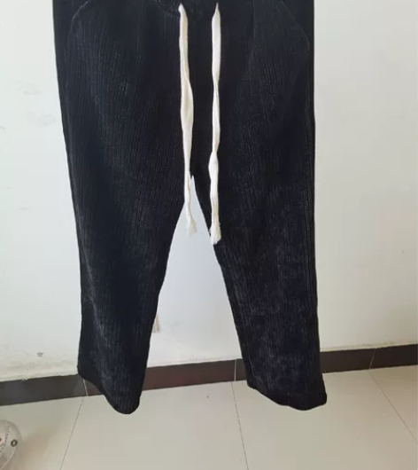 加绒阔腿裤，松紧腰，裤长一百左右，105以...