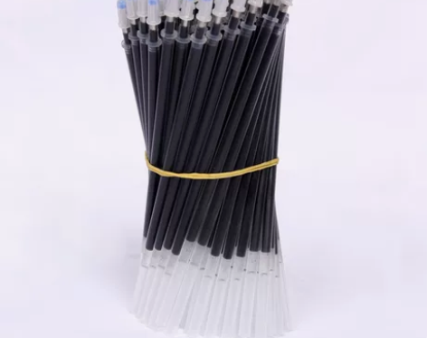 黑色0.8中性笔芯碳素笔水笔签字笔替换