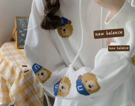 新百伦nb七只熊连帽卫衣男女New bal...