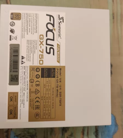 自用京东购入海韵foucus750w 14...
