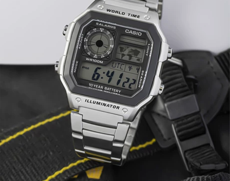 卡西欧Casio ins复古多功能不锈钢表...