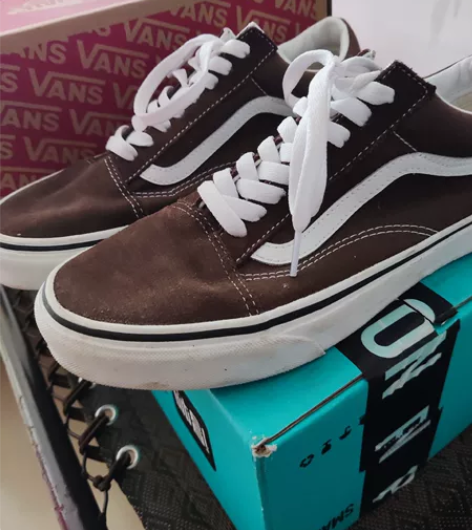 vans 棕色款 几乎全新 穿不到10次 ...
