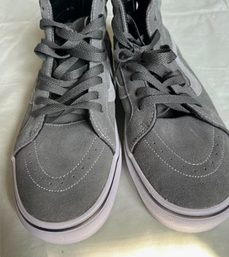 Vans sk8mid中帮 水泥色翻毛皮材...