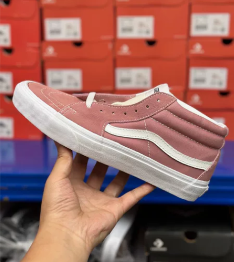 正品 Vans Sk8-Mid 豆沙粉 尺...