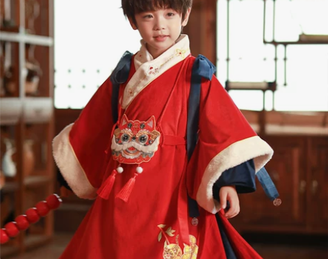 桐花坞汉服儿童男冬季2023新款古风唐装宝...