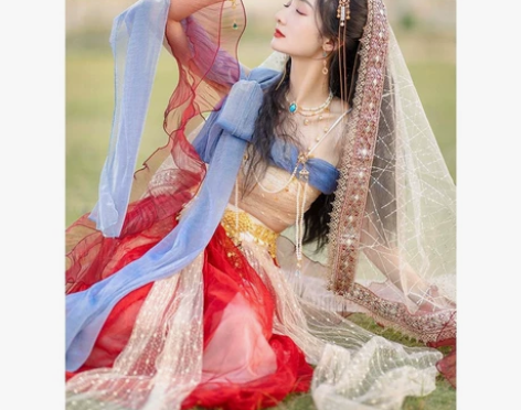 珍缕茉莉公主敦煌异域风情古装汉元素改良汉服...