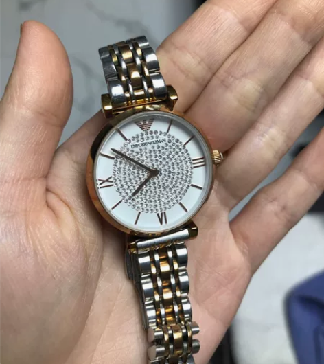 阿玛尼满天星手表 玫瑰色 英国代购回来的 ...