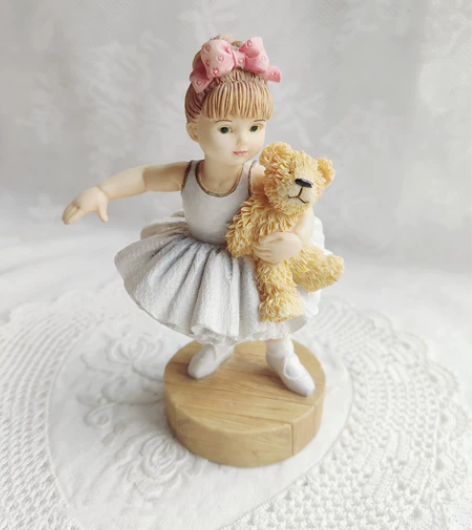 Vintage古董树脂芭蕾舞洋娃娃,非常可...