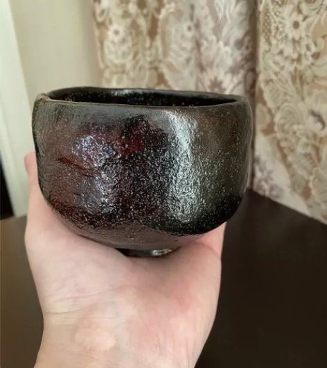 日本乐烧 黑乐茶碗，宗家物 抹茶碗，千家十...