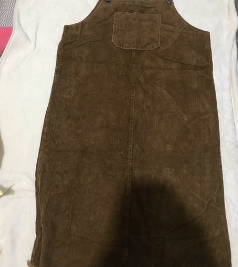 大码灯芯绒复古背带裙 可当孕妇裙 我168...