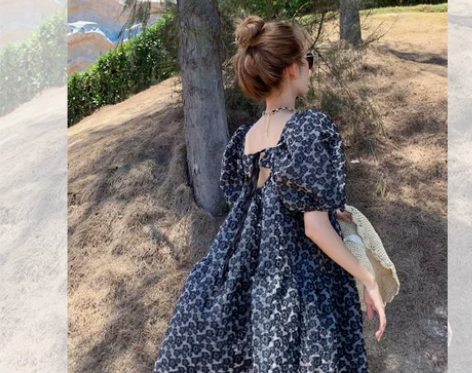 茶歇奶甜在逃公主裙子超仙夏季小个子蓬蓬裙泡...