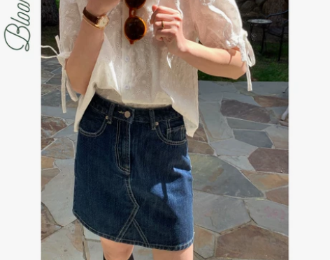 ?Bloomer/20SS 显瘦高腰A字牛...