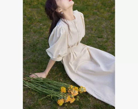 【天猫双12】2021年新款温柔风法式长裙...