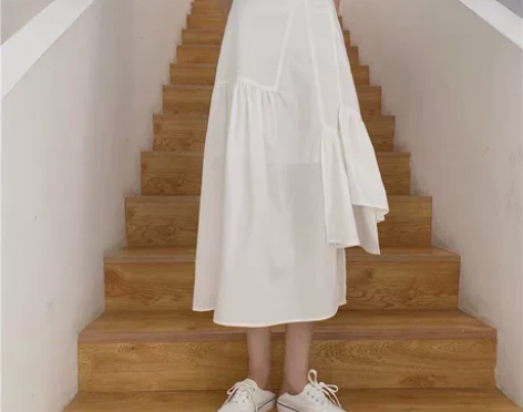 半身裙女a字不规则小个子设计感小众辣妹独特...