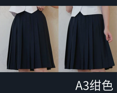 中牌制服馆新款纯色裙JK制服百褶裙短裙中裙...