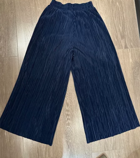 褶皱藏青色宽松休闲裤 m码 yac家的几乎...