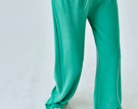 ゴ专衣 铜氨针织阔腿裤女夏2022新款高腰...