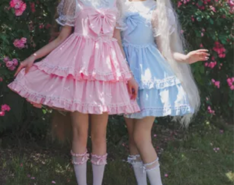 初恋日记原创设计甜心马卡龙jsk吊带洛丽塔...