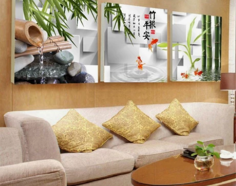 北欧客厅装饰画现代简约无框画卧室壁画沙发背...