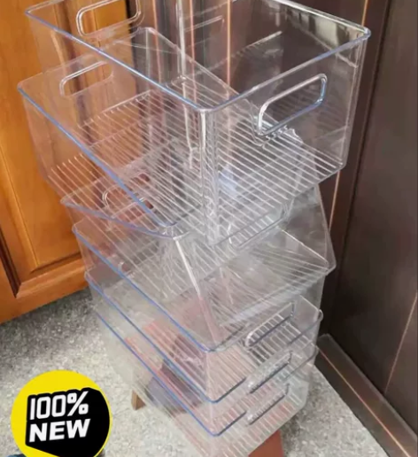 【3个特大号】透明收纳箱装书本储物盒书箱多...