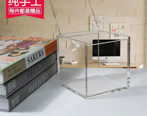 透明亚克力收纳盒翻盖正方形胶囊咖啡桌面收纳...