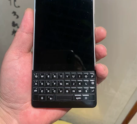 闲置黑莓Key2双卡手机 64g，黑框改银...