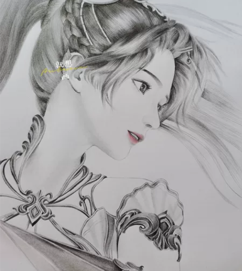 手绘素描，五官颜色可加，随便选一张作品16...