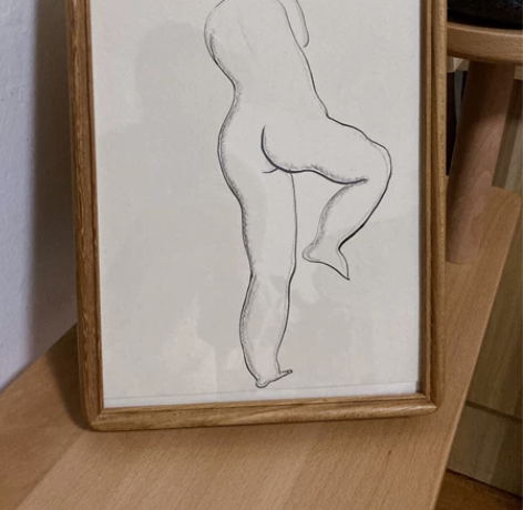 常玉 水墨素描艺术  手绘作品 装饰 家居...